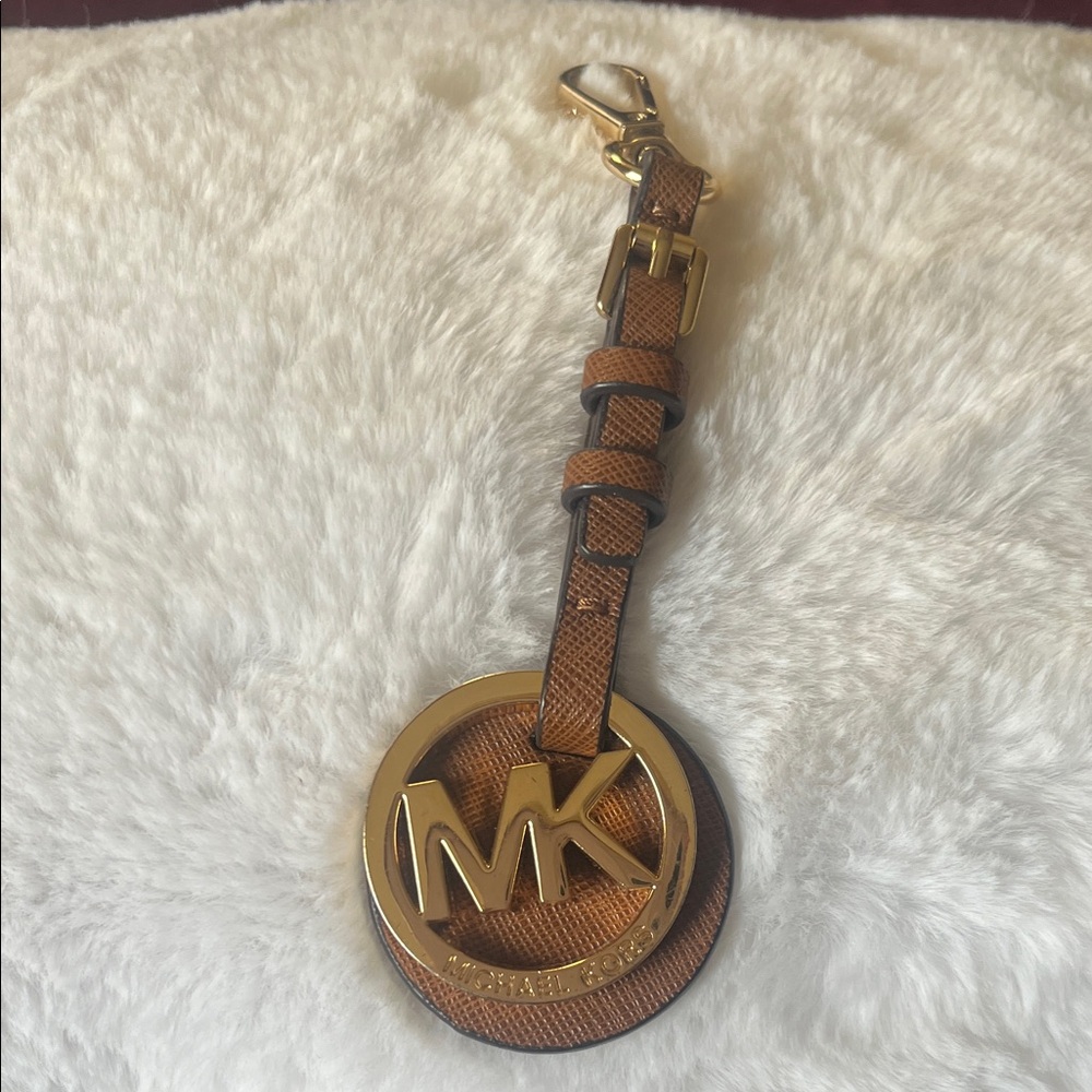 Michael Kors Gold and Brown Keychain